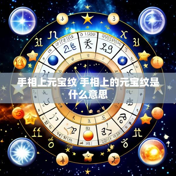 手相上元宝纹 手相上的元宝纹是什么意思