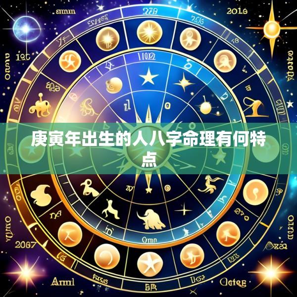 庚寅年出生的人八字命理有何特点