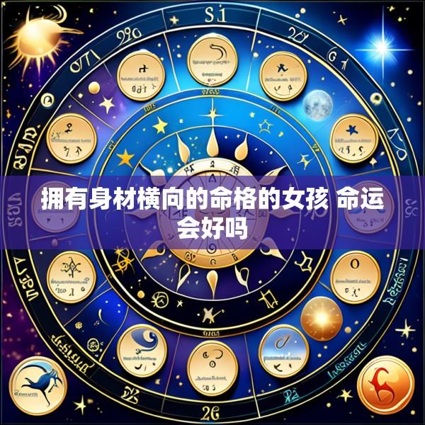 拥有身材横向的命格的女孩 命运会好吗