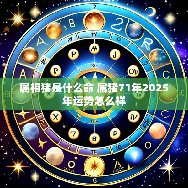 属相猪是什么命 属猪71年2025年运势怎么样