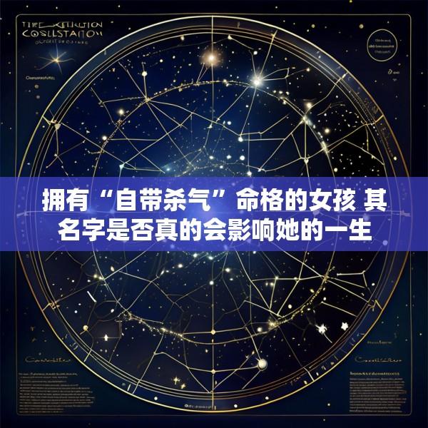 拥有“自带杀气”命格的女孩 其名字是否真的会影响她的一生