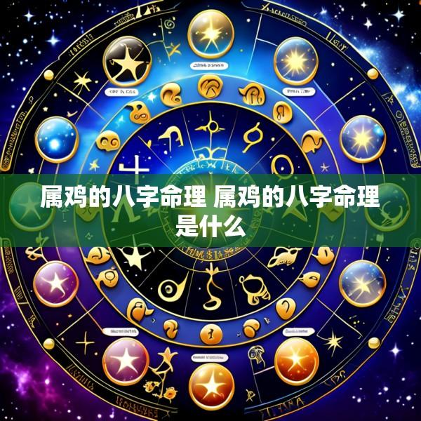 属鸡的八字命理 属鸡的八字命理是什么