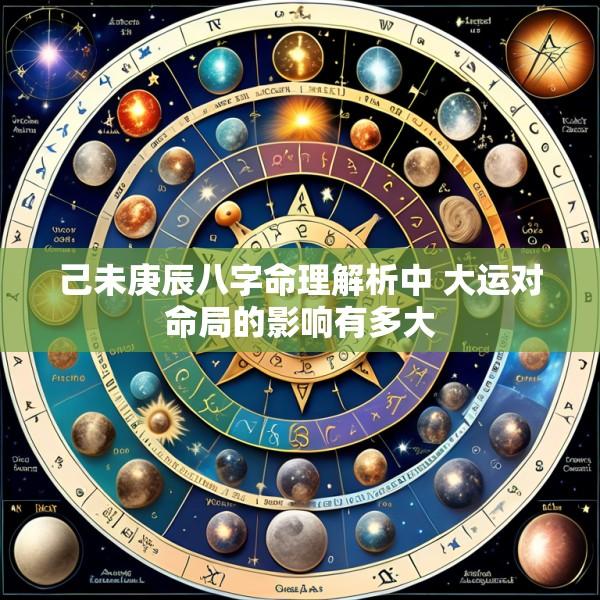 己未庚辰八字命理解析中 大运对命局的影响有多大