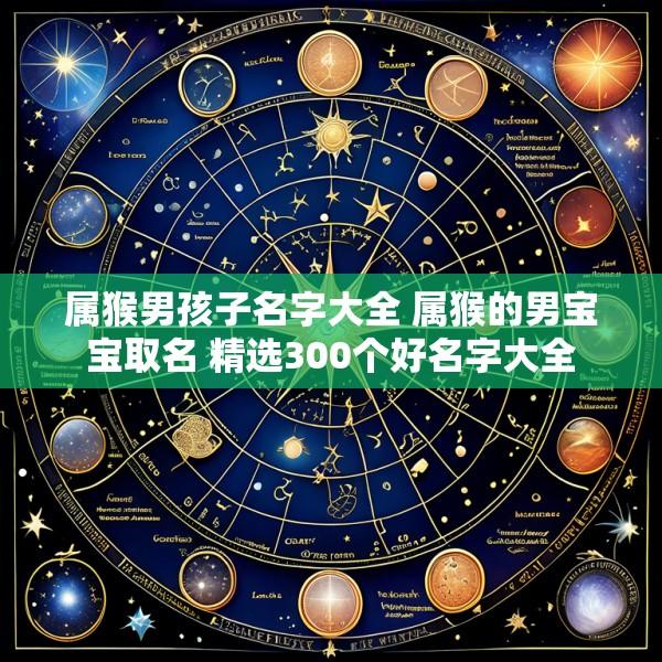 属猴男孩子名字大全 属猴的男宝宝取名 精选300个好名字大全