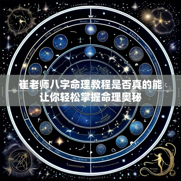 崔老师八字命理教程是否真的能让你轻松掌握命理奥秘