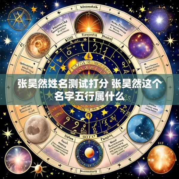 张昊然姓名测试打分 张昊然这个名字五行属什么
