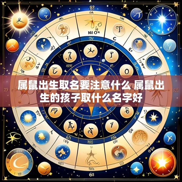 属鼠出生取名要注意什么 属鼠出生的孩子取什么名字好