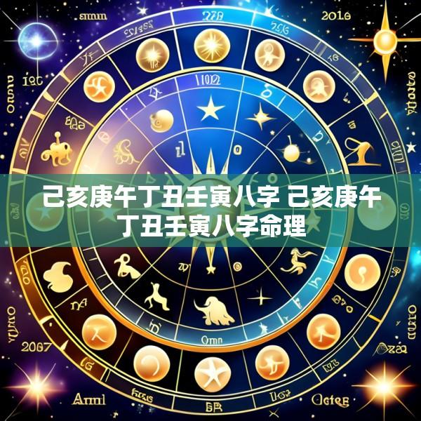 己亥庚午丁丑壬寅八字 己亥庚午丁丑壬寅八字命理