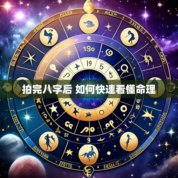 拍完八字后 如何快速看懂命理