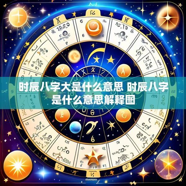 时辰八字大是什么意思 时辰八字是什么意思解释图