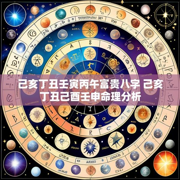 己亥丁丑壬寅丙午富贵八字 己亥丁丑己酉壬申命理分析