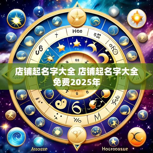 店铺起名字大全 店铺起名字大全免费2025年