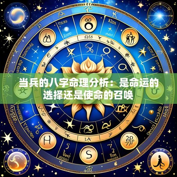 当兵的八字命理分析：是命运的选择还是使命的召唤