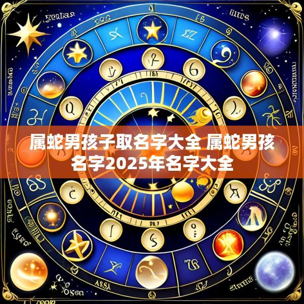 属蛇男孩子取名字大全 属蛇男孩名字2025年名字大全