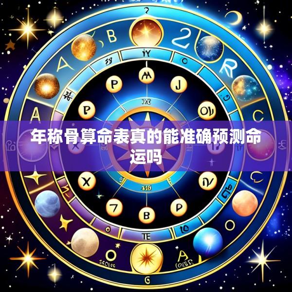 年称骨算命表真的能准确预测命运吗