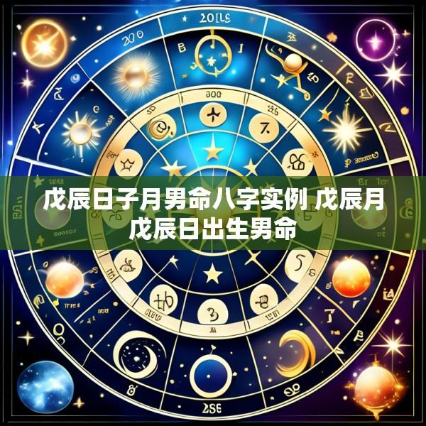 戊辰日子月男命八字实例 戊辰月戊辰日出生男命