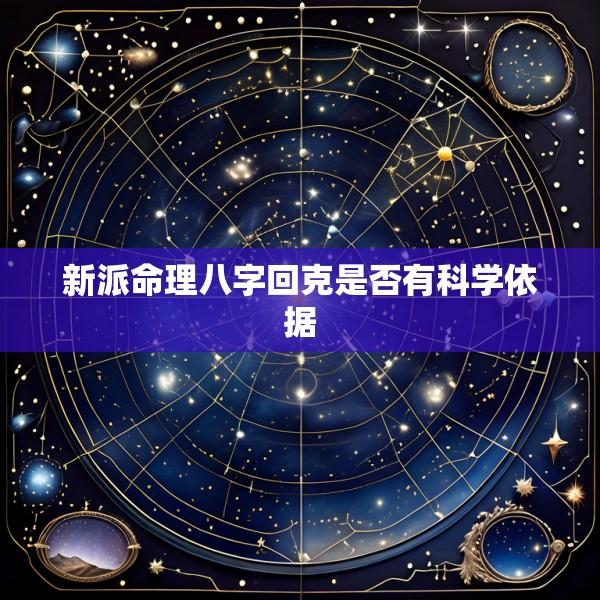 新派命理八字回克是否有科学依据