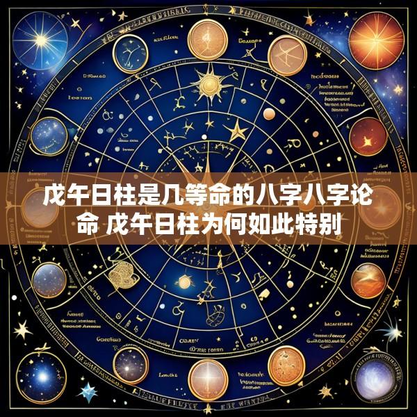 戊午日柱是几等命的八字八字论命 戊午日柱为何如此特别