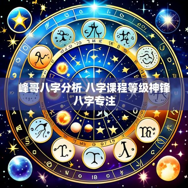 峰哥八字分析 八字课程等级神锋八字专注