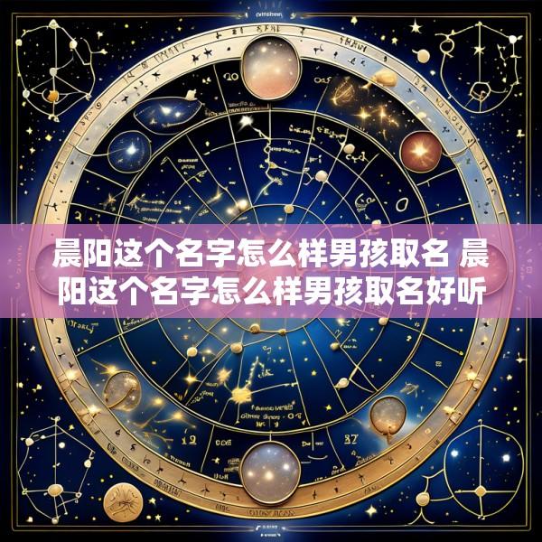 晨阳这个名字怎么样男孩取名 晨阳这个名字怎么样男孩取名好听