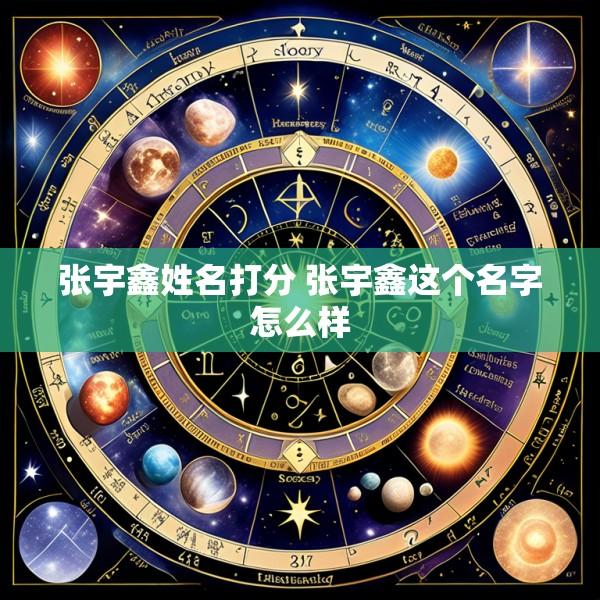 张宇鑫姓名打分 张宇鑫这个名字怎么样