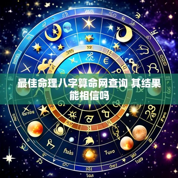 最佳命理八字算命网查询 其结果能相信吗