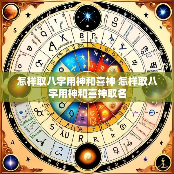 怎样取八字用神和喜神 怎样取八字用神和喜神取名