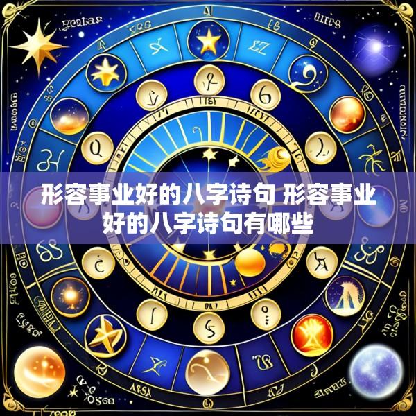 形容事业好的八字诗句 形容事业好的八字诗句有哪些