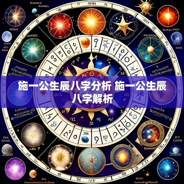 施一公生辰八字分析 施一公生辰八字解析
