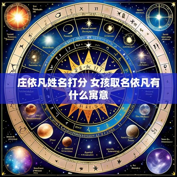 庄依凡姓名打分 女孩取名依凡有什么寓意