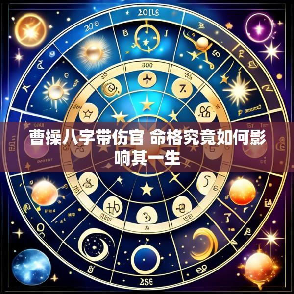 曹操八字带伤官 命格究竟如何影响其一生