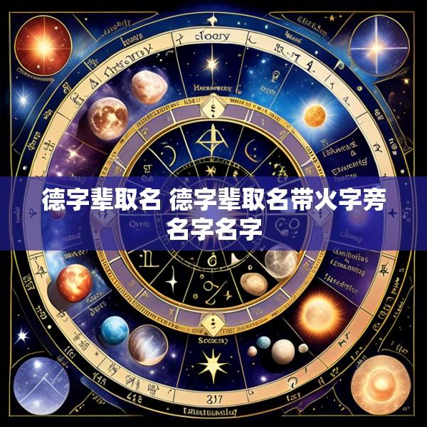 德字辈取名 德字辈取名带火字旁名字名字
