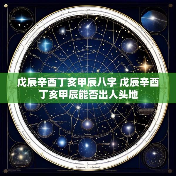 戊辰辛酉丁亥甲辰八字 戊辰辛酉丁亥甲辰能否出人头地