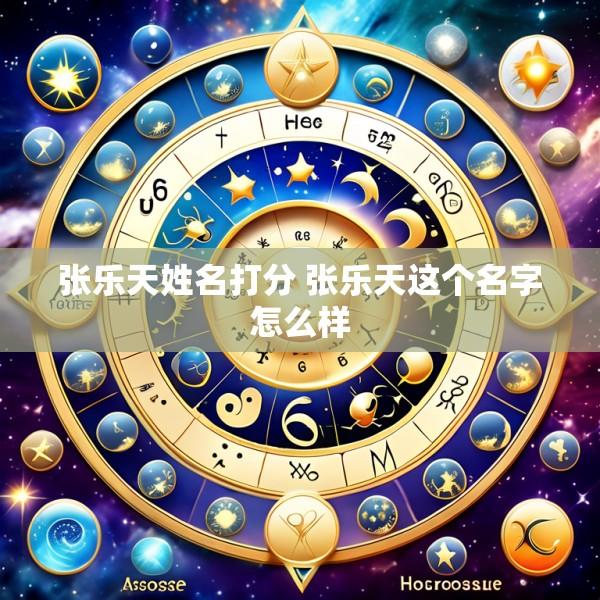 张乐天姓名打分 张乐天这个名字怎么样