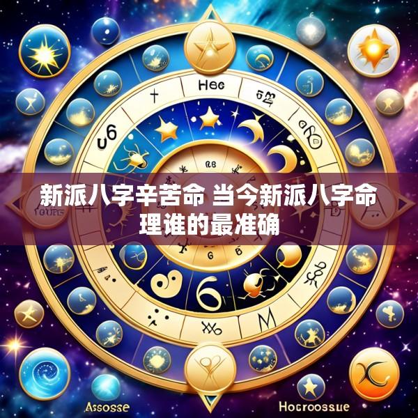 新派八字辛苦命 当今新派八字命理谁的最准确