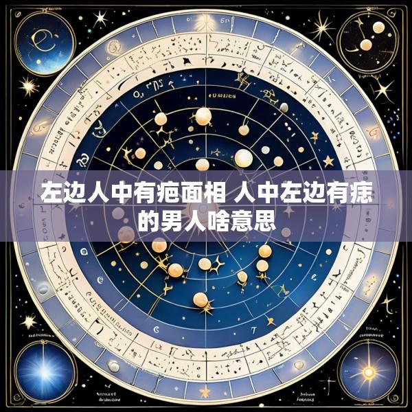 左边人中有疤面相 人中左边有痣的男人啥意思