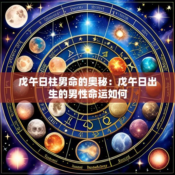 戊午日柱男命的奥秘：戊午日出生的男性命运如何