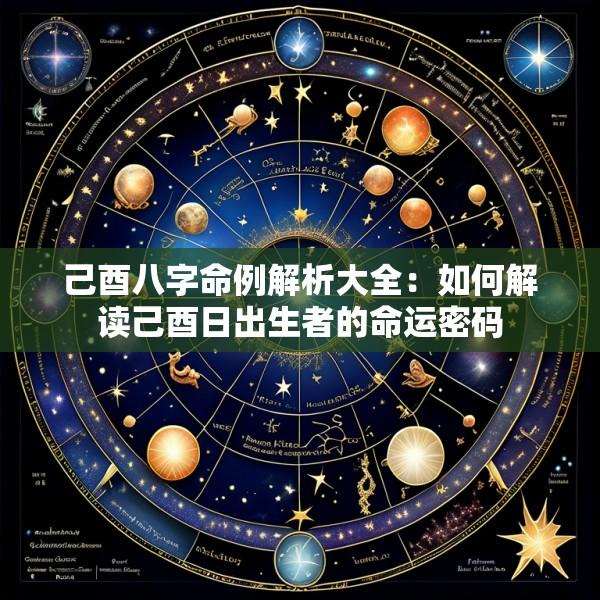 己酉八字命例解析大全：如何解读己酉日出生者的命运密码