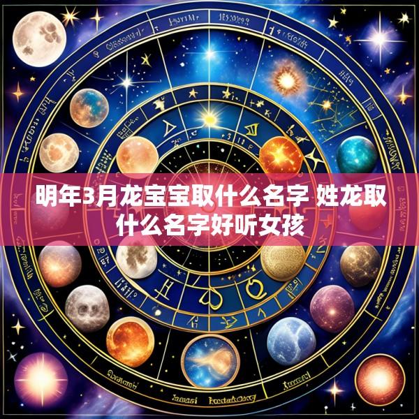 明年3月龙宝宝取什么名字 姓龙取什么名字好听女孩