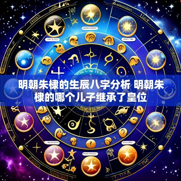 明朝朱棣的生辰八字分析 明朝朱棣的哪个儿子继承了皇位