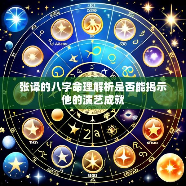 张译的八字命理解析是否能揭示他的演艺成就