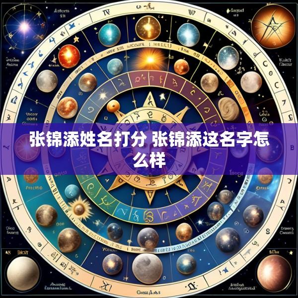 张锦添姓名打分 张锦添这名字怎么样