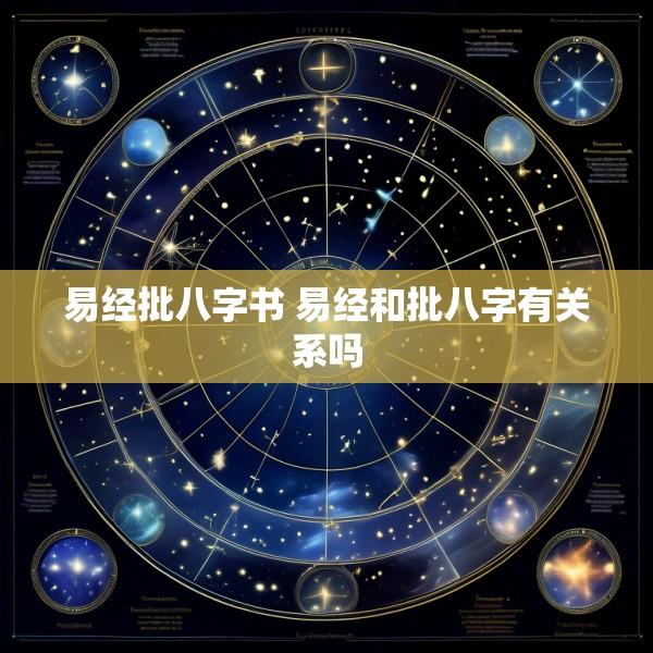 易经批八字书 易经和批八字有关系吗