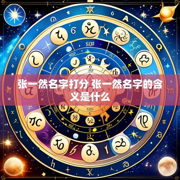 张一然名字打分 张一然名字的含义是什么
