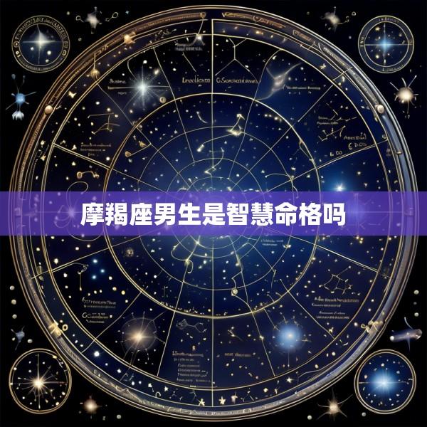 摩羯座男生是智慧命格吗