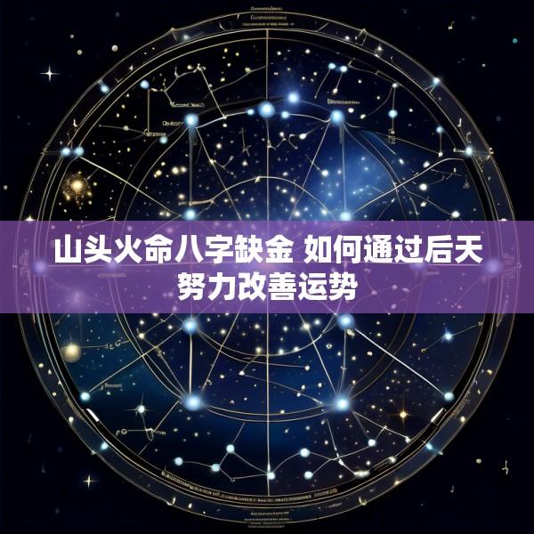 山头火命八字缺金 如何通过后天努力改善运势