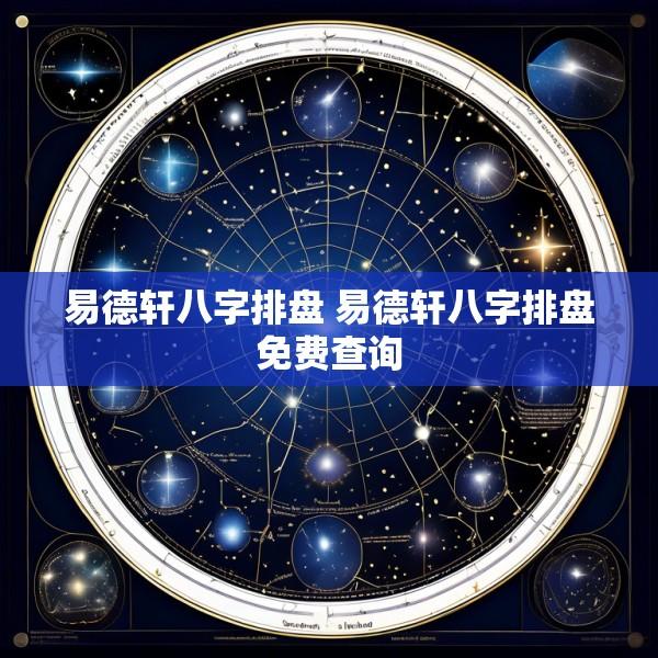 易德轩八字排盘 易德轩八字排盘免费查询