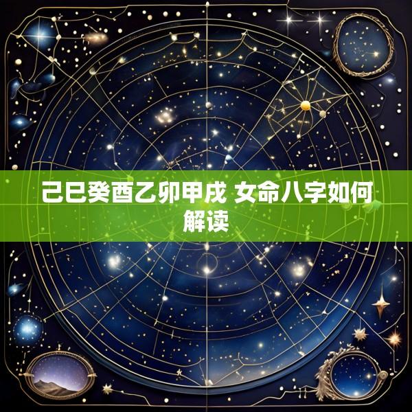 己巳癸酉乙卯甲戌 女命八字如何解读