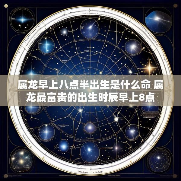 属龙早上八点半出生是什么命 属龙最富贵的出生时辰早上8点