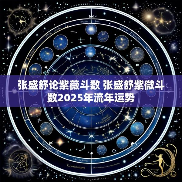 张盛舒论紫薇斗数 张盛舒紫微斗数2025年流年运势